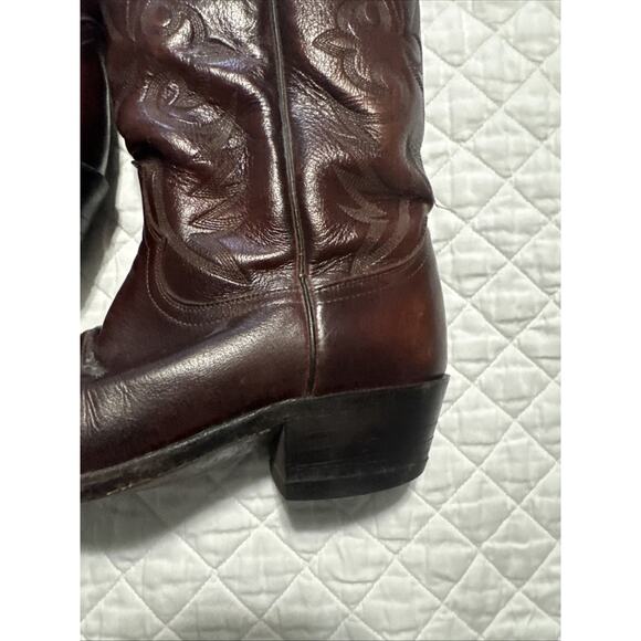 Dan Post Genuine Dark Brown Leather Men’s Western Cowboy Boots size Ew 8.5 - Picture 4 of 15